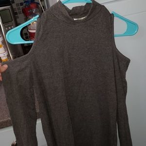 Cold Shoulder High Neck